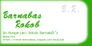 barnabas rokob business card